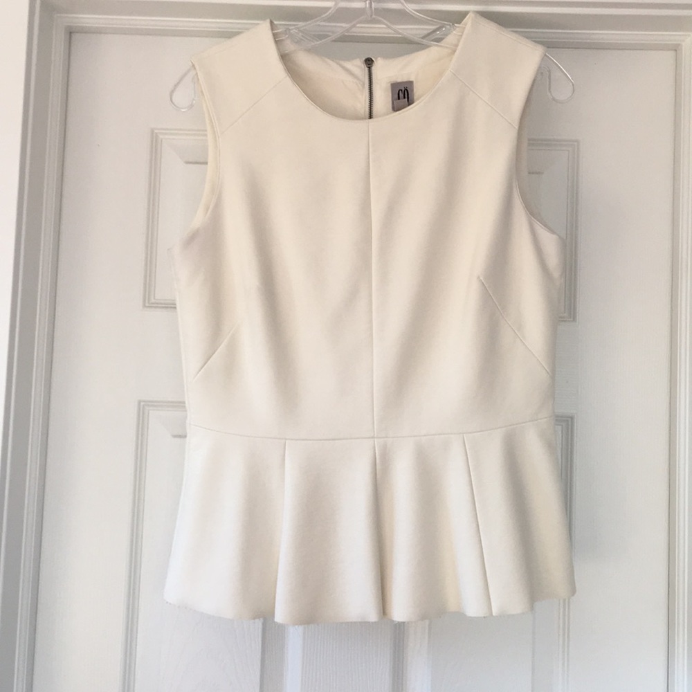 Faux Leather Peplum Top